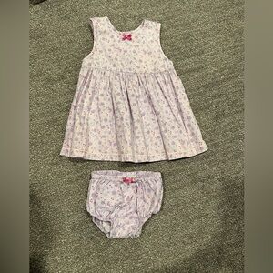 Vintage Gymboree size 2 purple floral dress with bloomers